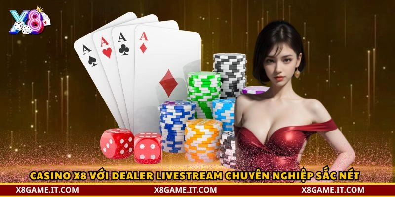 Casino X8 với dealer livestream chuyên nghiệp sắc nét